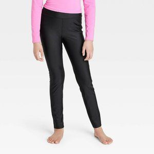 Girls' Swim Leggings Cat & Jack Black Medium